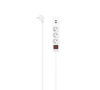 hama 3-fach Steckdosenleiste mit Schalter 1,4 m we NUOVO