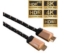 Hama 3M Cavo HDMI 2.1 8K 4K Ultra High-Speed Cavo Collegamento 3D UHD HDR HD TV