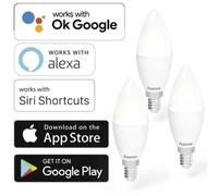 Hama 3x Lampada LED WLAN Smart E14 5,5W Candela Dimmabile App Alexa Google
