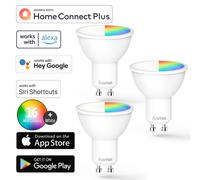Hama 3x Lampadina Smart WLAN LED GU10 5W RGB Dimmbar App Per Alexa Google