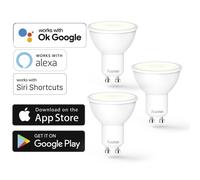 Hama 3x WLAN Led-lampe GU10 5W 40W Pera Dimmbar App-Steuerung per Alexa Google