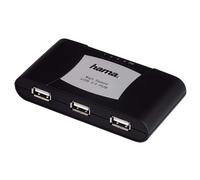 Hama 4-Port USB 2.0 Attivo Usb-Hub Con Adattatore di Alimentazione Switch per PC