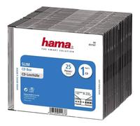 Hama 51167 Busta slim per CD 000 1 CD/DVD/Blu-Ray Trasparente, Nero Polistirolo