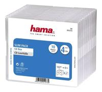 Hama 51273 Busta slim per CD 000 4 CD/DVD/Blu-ray Trasparente Polistirolo 10 pz