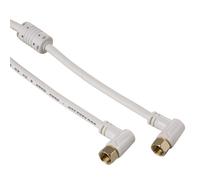 Hama 5m Cavo Sat 95dB 90° Prese TV Cavo Antenna Connettore F Cavo Coassiale