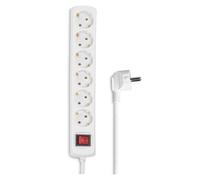 hama 6-fach Steckdosenleiste mit Schalter 1,4 m we NUOVO