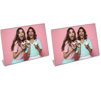 Hama 63175 Cornice Acrilica da Tavolo, Formato Orizzontale, 10 x 15 cm (Confezione da 2)