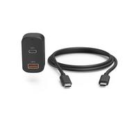 Hama 65 W Caricabatterie rapido da auto tipo C per PC portatile, iPhone, Samsung, smartphone, Macbook - [Ricarica ottimizzata] [Thunderbolt 3/4] [Cavo di tipo C incluso] Nero