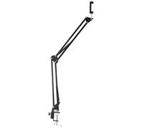 Hama supporto per scrivania per foto, film (treppiede, filettatura 1/4, per smartphone, tablet, fotocamera, video regolabile) nero