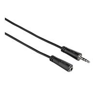 Hama 75122314 - Prolunga Audio M/F, 3,5 mm, 3 m, Nero