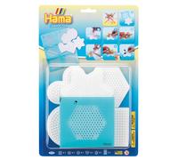 Hama 7711 Pegboard blisterplaten voor midiparels, vierkant, cirkel, hart en zesh