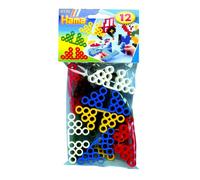 Hama Perlen 8150 - Set di 12 supporti per motivi in perline da stirare con diametro di 10 mm, accessori per bricolage, divertimento creativo per grandi e piccini