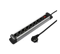 Hama 8way Distribution Panel"Pro-S 80S", 1.5 m protezione da sovraccarico 8 presa(e) AC 1,5 m Nero, Argento