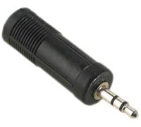 Hama - Adattatore compatto 1 jack 6,35 mm F stereo, 1 jack 3,52 mm, M stereo, colore: Nero