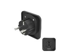 Hama Adattatore da viaggio universale da mondo a Europa - Tipo E/F a 3 poli, compatibile con prese USA, UK, Cina, Svizzera, Italia… Travel Adapter ideale per dispositivi internazionali in Francia