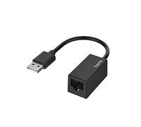 Hama Adattatore Ethernet USB Fast Ethernet 10/100Mbps, compatibile con Windows e Mac per PC, laptop, tablet