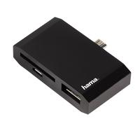 Hama Adattatore Micro-USB OTG 3in1 Con Lettore Schede SD E USB Stick Per Tablet