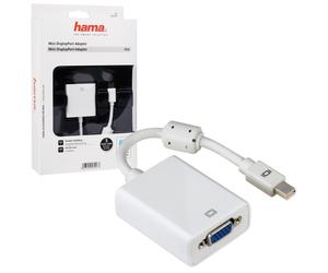 Hama Adattatore Mini DisplayPort A VGA Bianco 1:1 1080p 2K 4K 53247