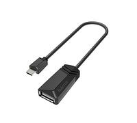 Hama Adattatore OTG USB Micro Spina - USB A 2.0, presa (480 Mbps, spina sottile, fili in rame), colore nero