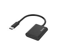 Hama 2in1 Adattatore Usb-C Su 2x Audio + Ricarica Corrente Telefono Smartphone