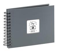 Hama Album Porta Foto Fine Art a Spirale, 50 Pagine, 24 x 17 cm, Colore Grigio