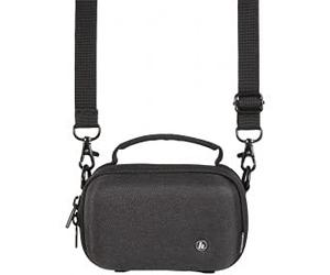 Hama Ambato - Custodia rigida per fotocamera di sistema e videocamera, 12 x 6 x 7 cm, per escursionismo, ciclismo, trekking, custodia rigida con passante per cintura per appendere e maniglia, colore: