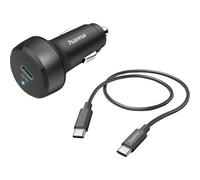 Hama Auto-Schnellladegerät mit Ladekabel USB-C, PD, 25 W, 1 m, Schwarz Stazione