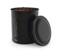 HAMA | Barattolo per conservare il caffè in acciaio inossidabile (per conservare il caffè macinato 700 g e in grana 500 g, ermetico, adatto per qualsiasi tipo di prodotto) Colore nero