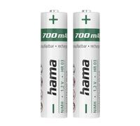 Hama Batterie AAA NiMH 1,2 V 700 mAh 7223525 – Confezione da 2 pezzi