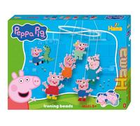 Hama Beads 7917 Peppa Wutz & Sister, Confezione Regalo Grande con 4000 Midi Beads, 2 tavolette, sagoma del Motivo, Carta da Stiro, Istruzioni e Anello per Cellulare, Divertimento per Grandi e Piccoli