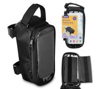 Hama Borsa per bicicletta con scomparto trasparente per cellulare, colore nero