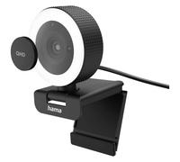Hama C-850 Pro Webcam 2560 x 1440 Pixel Morsetto di supporto, Con piedistallo,