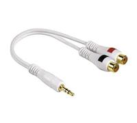 Hama Cable Adapter 3.5 mm Jack Plug - 2 RCA Sockets cavo audio 3.5mm 2 x RCA Bianco (00014009)