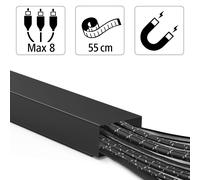Hama Canale In Acciaio Magnetico Per Cavi Base Da Muro Scrivania TV PC EDV