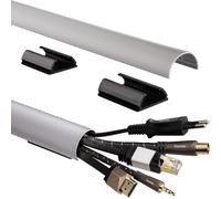 Hama Canale In Alluminio 1M Per Cavi Canalina Per Cavi Muro Pavimento TV HiFi