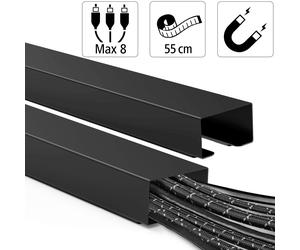 Hama Canale In Metallo 1,1M Striscia Per Cavi Canale Per Cavi Muro Pavimento TV