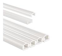 Passacavi, 4 Pz, Autoadesivo, Semicircolare. 100X1,1X1Cm, PVC, Bianco
