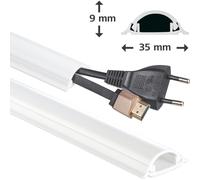 Hama Canalino PVC 1M Per Cavi Canaletta Cavi Muro Pavimento TV HiFi