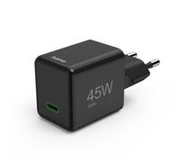 Hama Caricabatterie Rapido, USB-C, PD/QC/GaN, Super Mini-Charger, 45 W, Nero