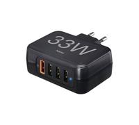Hama Caricabatterie USB 33 W 4x USB-A Power Delivery 3.0, Quick Charge 3.0, QC 4+ nero interno