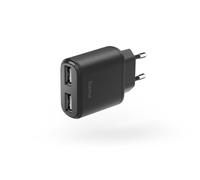 Hama - Caricatore da rete 2 x USB A, 12 W, nero