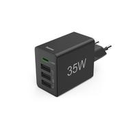 Hama Caricatore rapido, 1 x USB-C PD, 3 x USB-A, mini caricabatterie, 35 W, nero