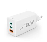 Hama Caricatore rapido, GaN, 2x USB-C, 1x USB-A, mini caricatore, PD 100 watt bianco