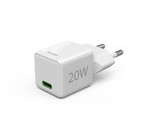 Hama Caricatore Rapido USB-C, PD/Qualcomm®, Super Mini Charger, 20 W, Bianco