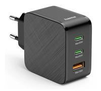 Hama Caricatore USB 65 W Spina USB-C® 3.0, Presa USB-A completamente schermata