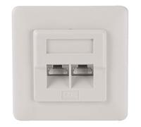 Hama Cat 5e Scatola Giunzione Incavo Bianco Puro Presa di Rete Wand-Dose
