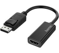 Hama Adattatore da Displayport a HDMI (adattatore monitor 4K Ultra HD, cavo adattatore Displayport maschio - accoppiamento HDMI, adattatore video per PC, notebook per il collegamento a monitor, TV,
