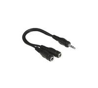 Hama Cavetto adattatore Jack 3,5mm M / 2x Jack 3,5mm F, 0,2 metri, nero, 1 stella Hama