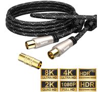 Hama Cavo Antenna 10M 120Db Cavo Coassiale Cavo Koax 8K 4K HD TV LED LCD OLED