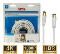 Hama Cavo Antenna 15M 90Db Coassiale Cavo Koax 4K HDR HD TV LED LCD OLED